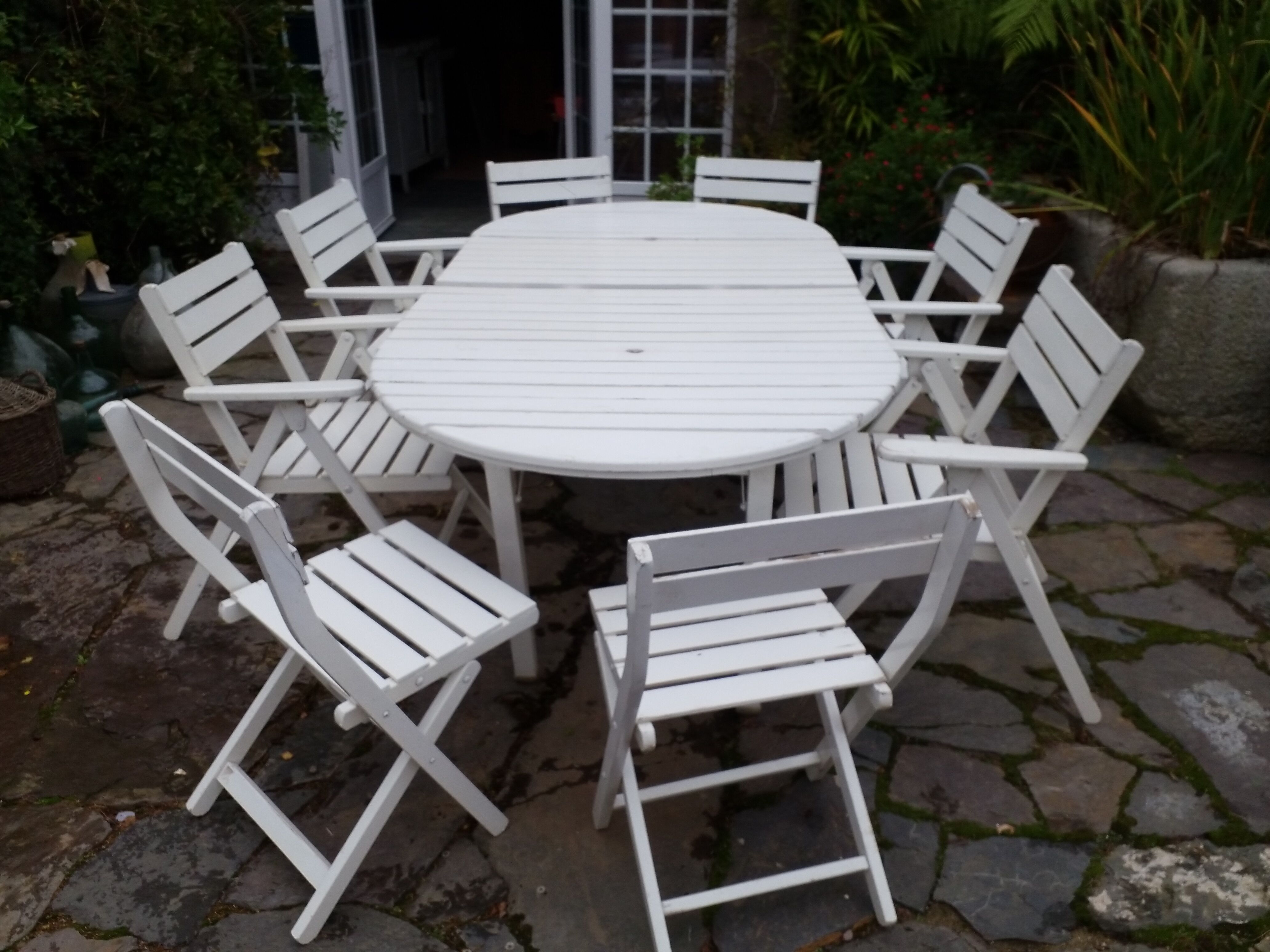 Wooden garden furniture