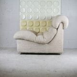 Chair "Space Age" in unbleached wool, France, circa 1970