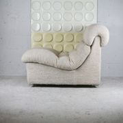 Chair "Space Age" in unbleached wool, France, circa 1970