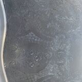 Large chiseled metal top vintage floral pattern