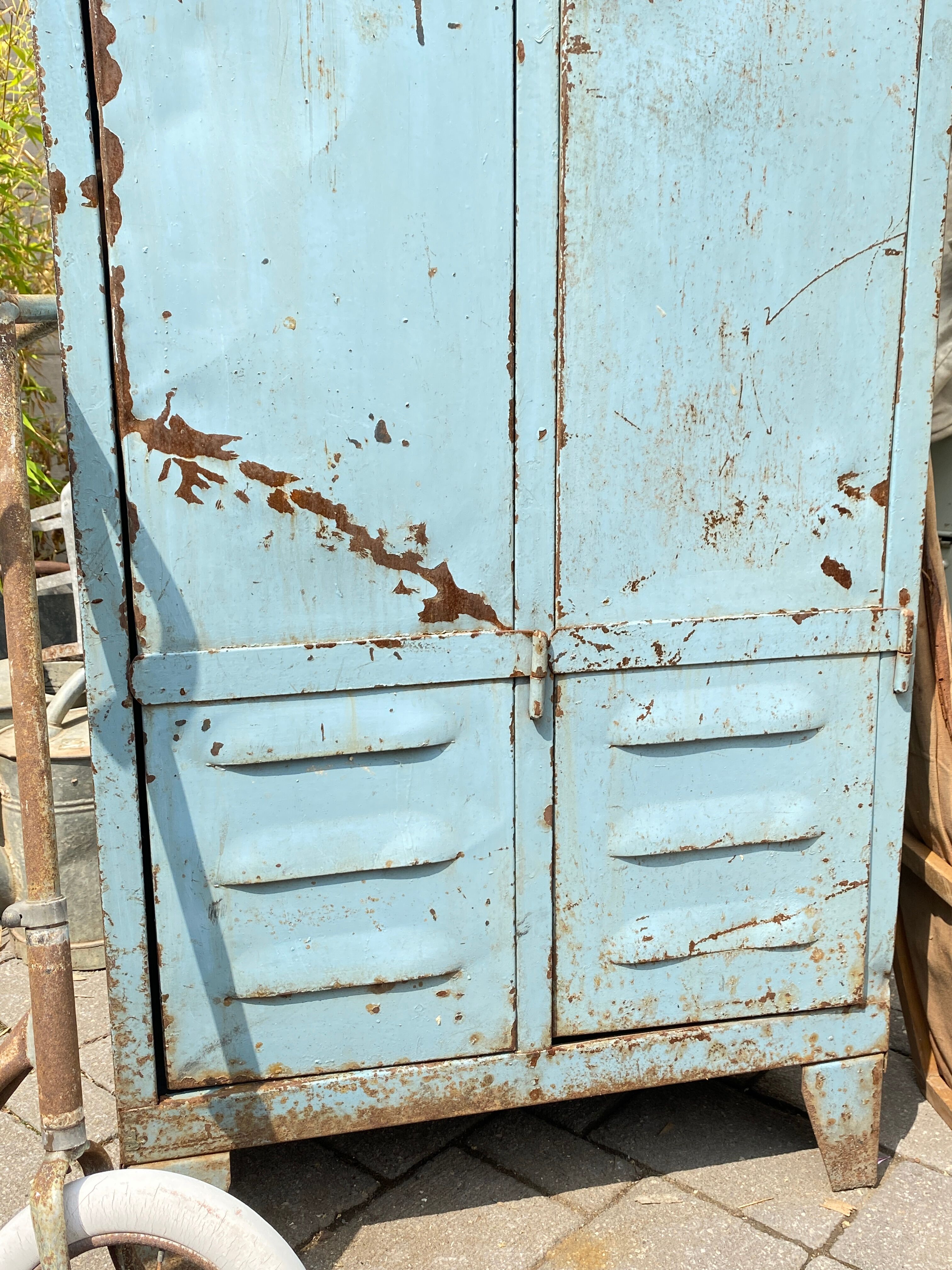 Vintage metal industrial wardrobe