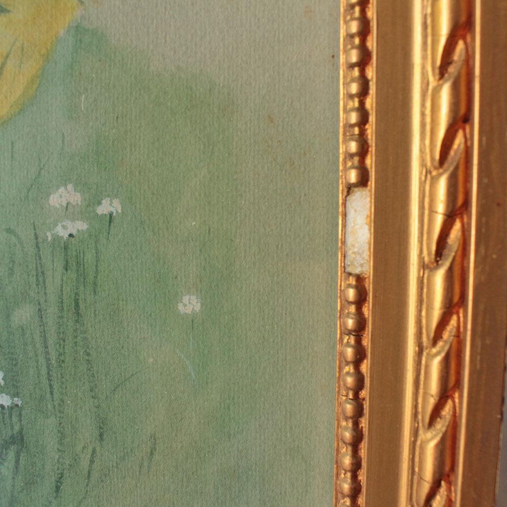 Old watercolor fleurs de lys
