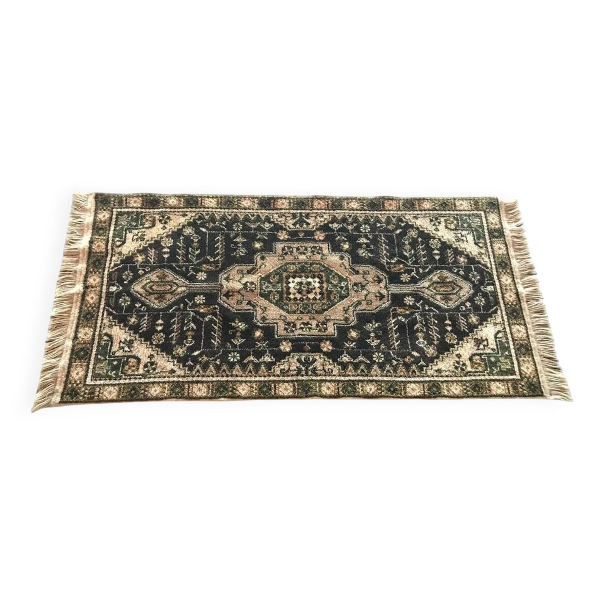 Vintage Turkish Carpet with Medallion Design