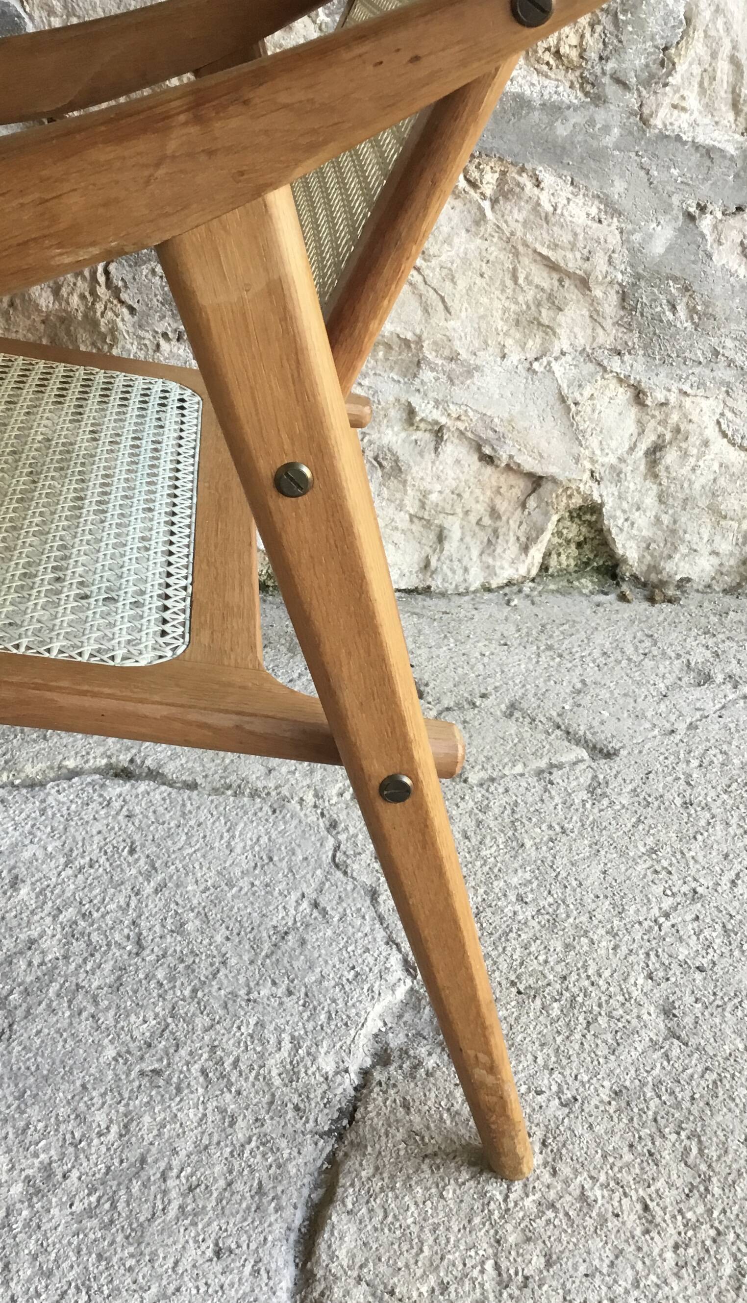 Cane armchair by Michel Ducaroy for SNA Roset - design 1950