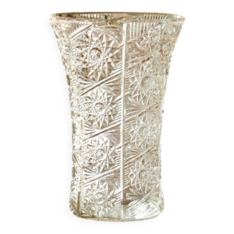 Large antique crystal vase