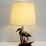 Brass table lamp, "the heron" – 1970