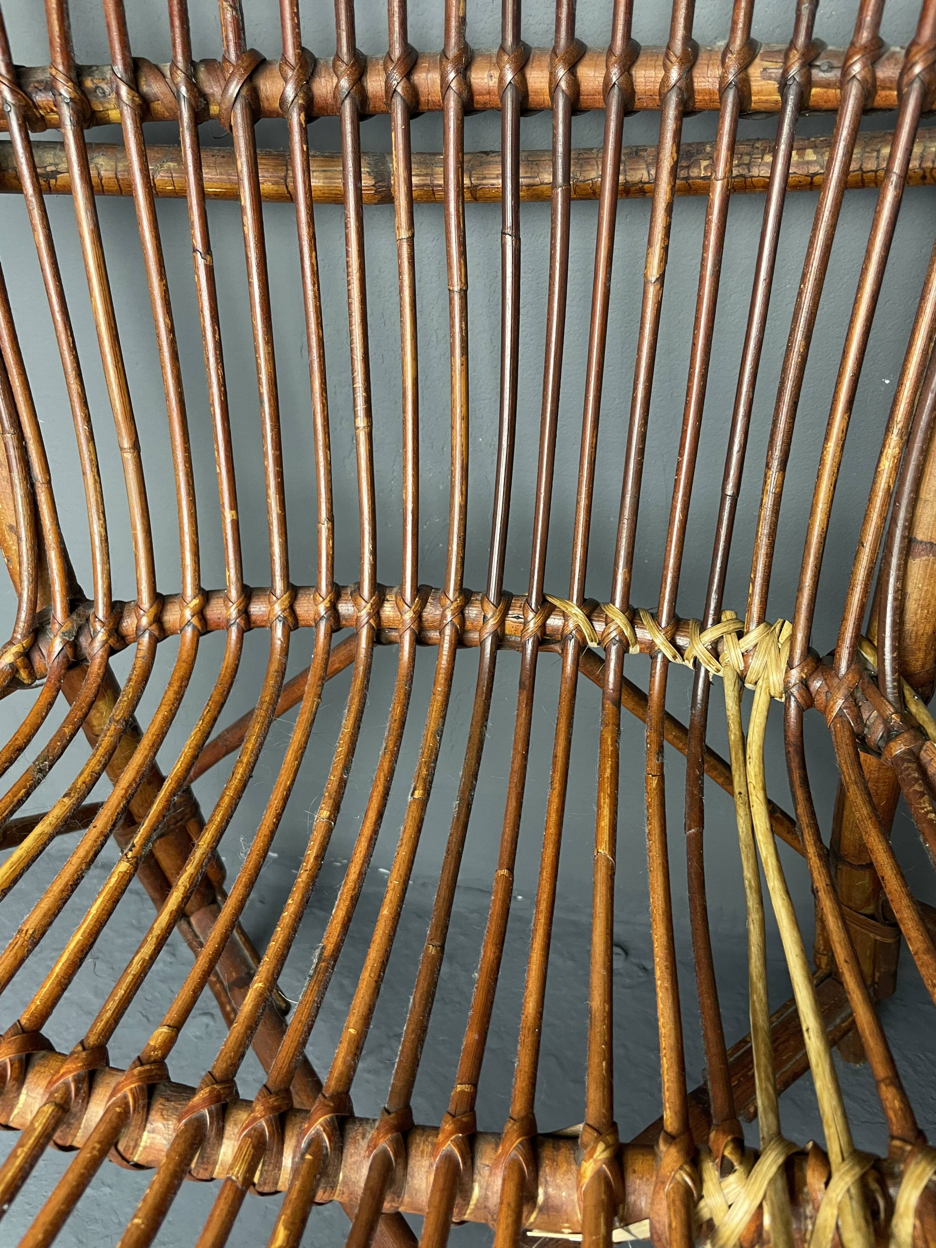 Paire de fauteuils en rotin 1930