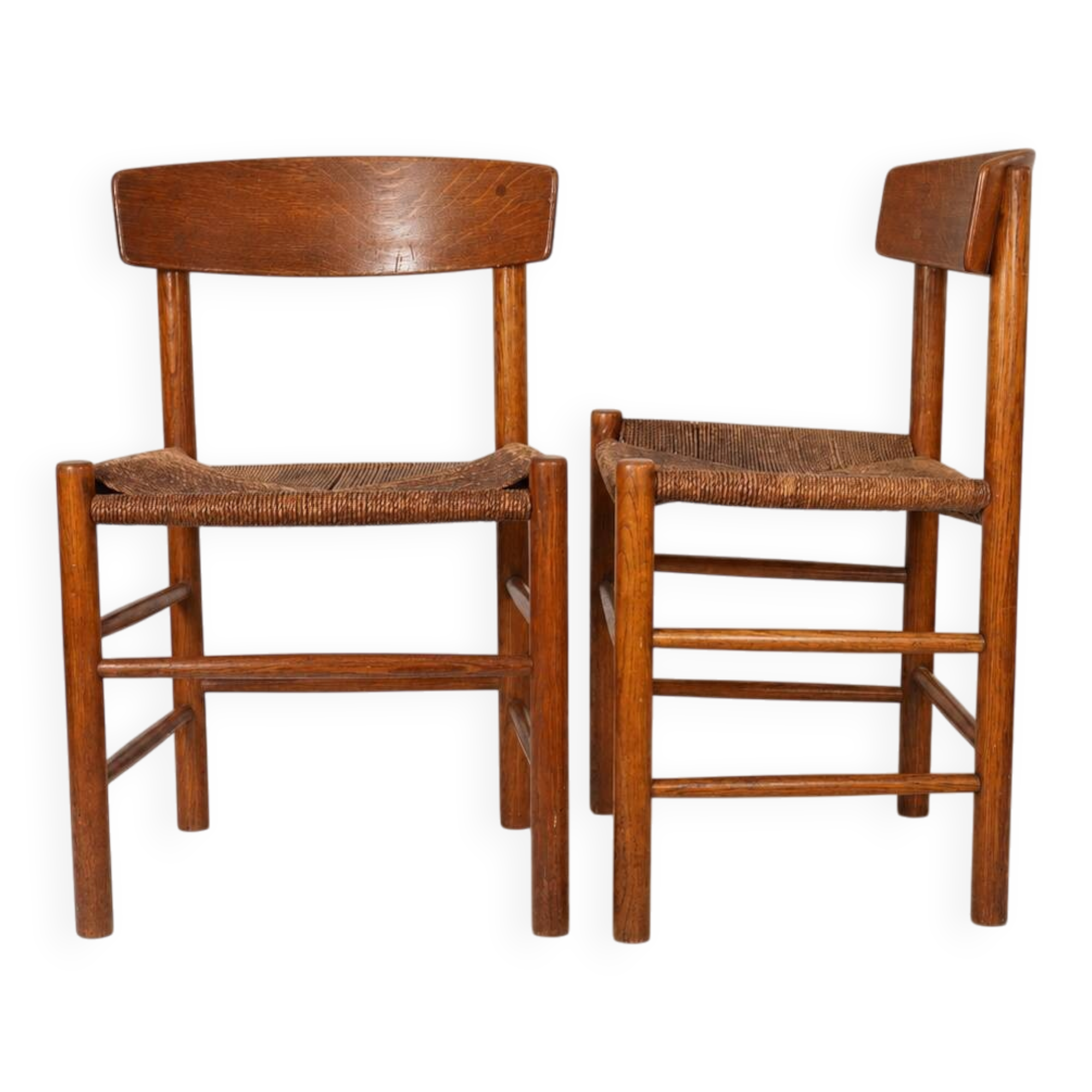 Set of 8 J39 "Folkestolen" chairs by Børge Mogensen, Denmark