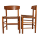 Set of 8 J39 "Folkestolen" chairs by Børge Mogensen, Denmark