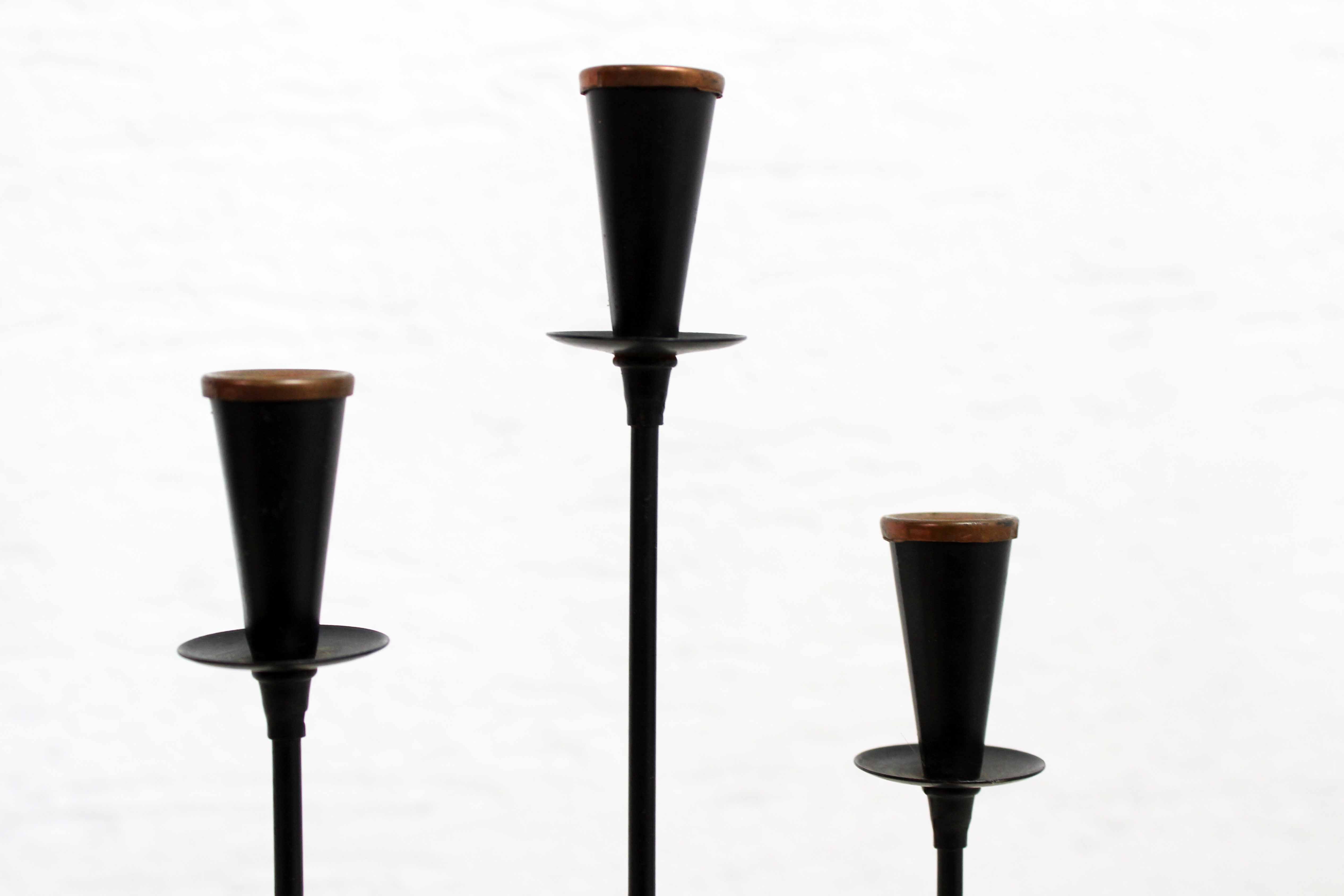 Scandinavian candle holder ystad metal 1960