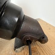 Vintage Industrial Black Enamel and Cast Iron Wall Lamp, 1960s