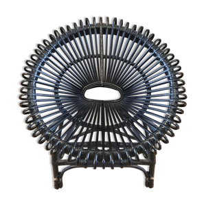 fauteuil rotin noir