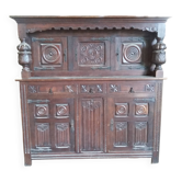Handcrafted Basque Sideboard, in Oak, Imposing but Refined - Early 20th Century