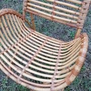 Vintage rattan armchair by Dirk Van Sliedregt for Rohe Noordwolde.