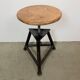 Tabouret pivotant industriel noir, années 1960
