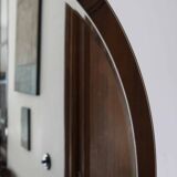 Vintage smoked bevelled mirror, in the style of Antonio Lupi, 70s.