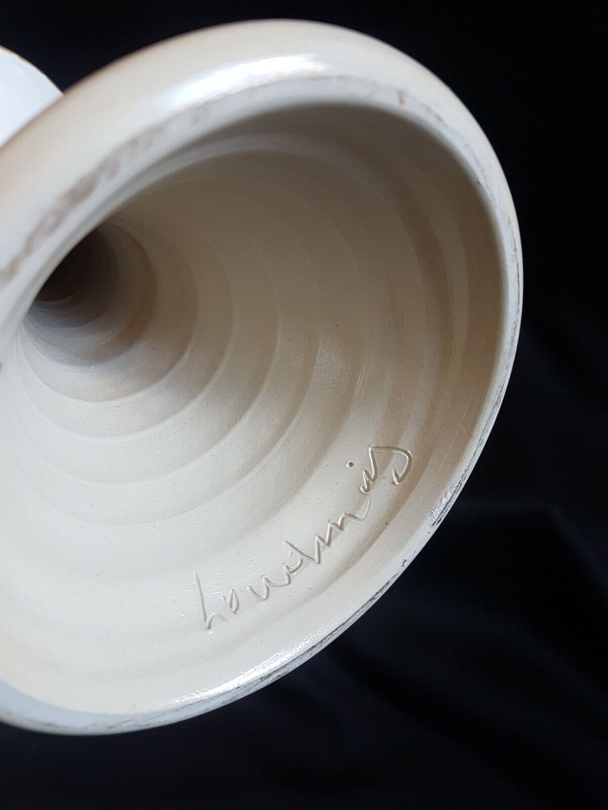 Lamp foot candle holder shape in handmade sandstone