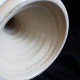 Pied de lampe forme bougeoir en grès artisanal
