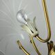 Antique brass and glass chandelier in the style of Pietro Chiesa for Fontana Arte, Italy, 1930s.