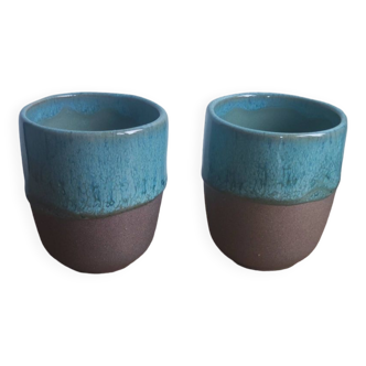 Céradon ceramic espresso cups