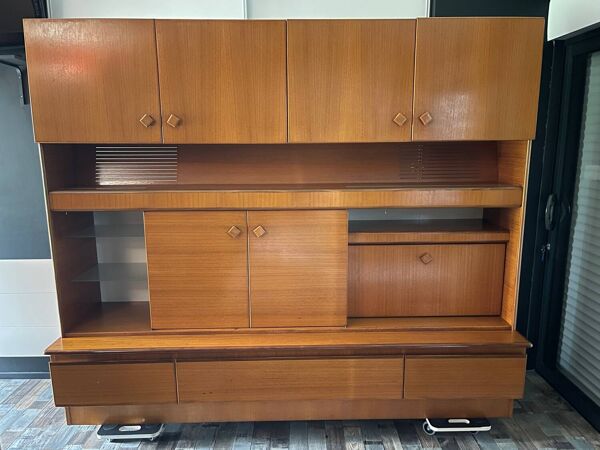 Buffet, living en teck massif.