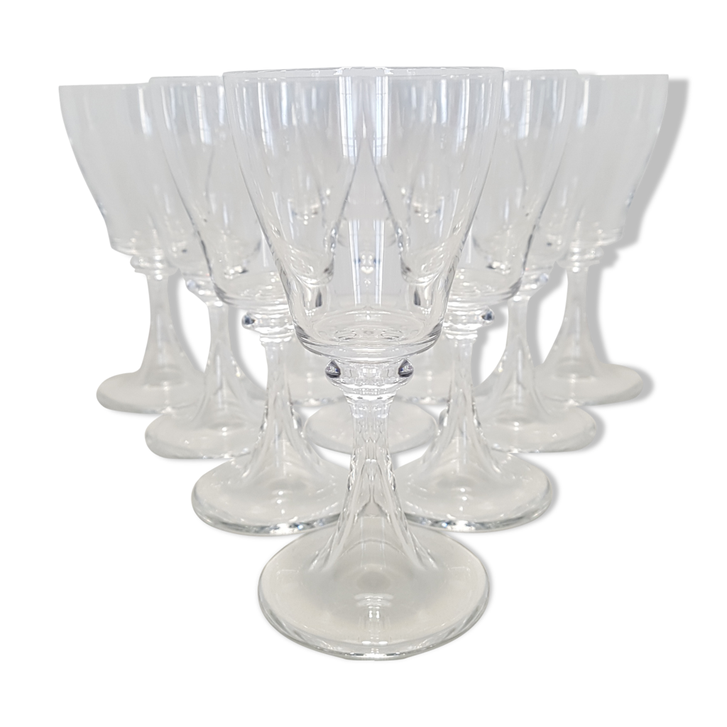 10 verres à vin rouge en cristal de Villeroy et Boch (prix à