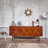 Teak row bobbin feet