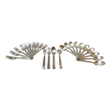 Cutlery set 24 pieces Art Deco in silver metal 84g - Goldsmith's mark