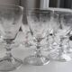 Set of 9 chiseled stemmed glasses