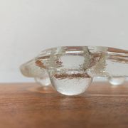Swedish glass candle holder ring from Pukeberg, 1970s