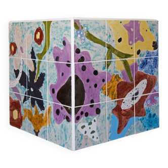 Table basse cube carreaux céramiques