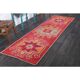 Vintage Turkish Hand-Knotted Wool Cotton Red Runner Rug 88x299