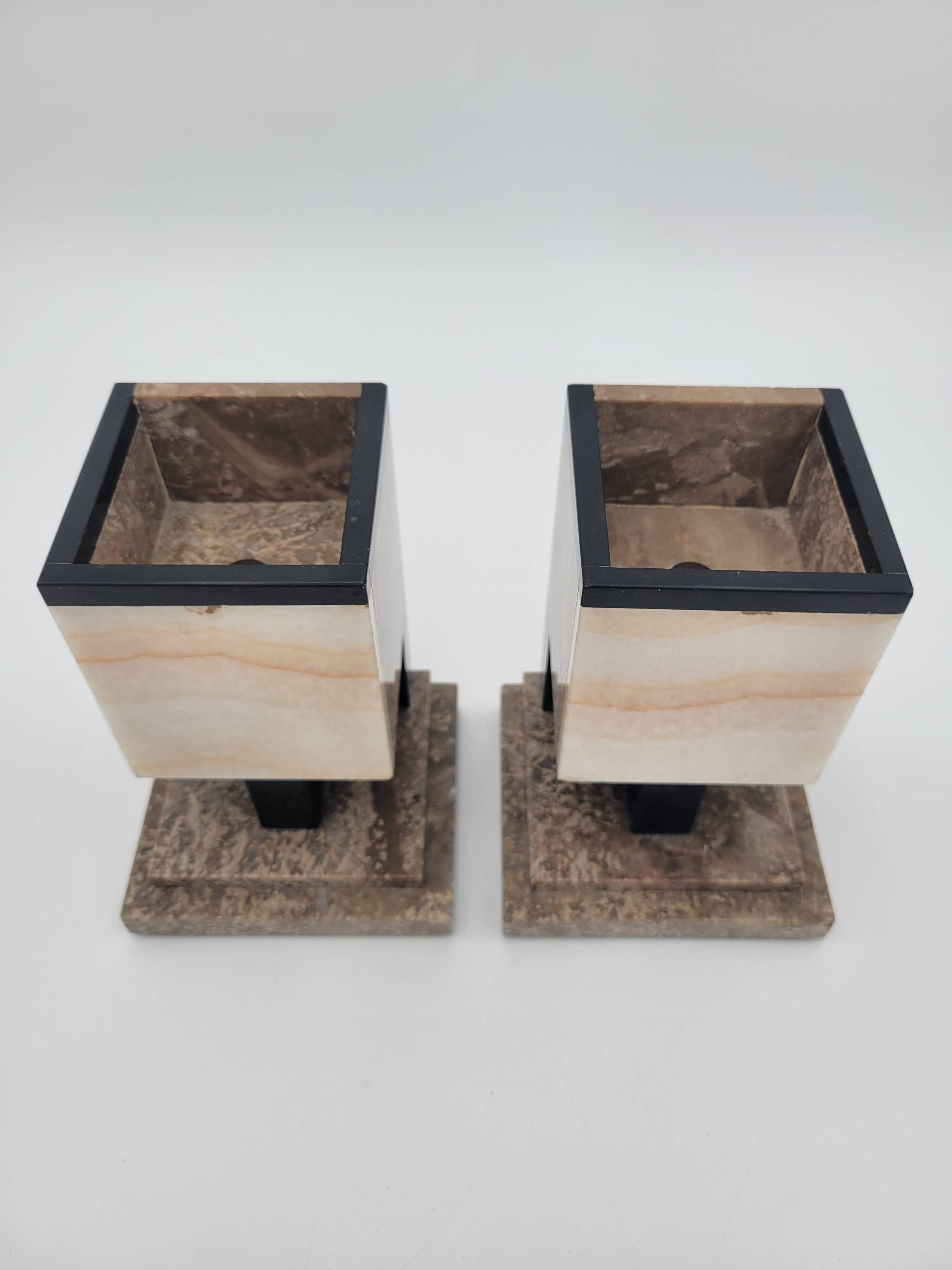 Pair of Marble Fireplace Trims/Bookends