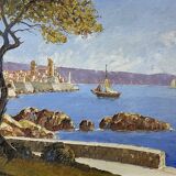 Painting signed Xavier Sager 1881-1969 view of Nice