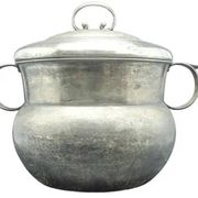 Punch bowl, Art Deco, silver-plated brass, Germany, 1930s