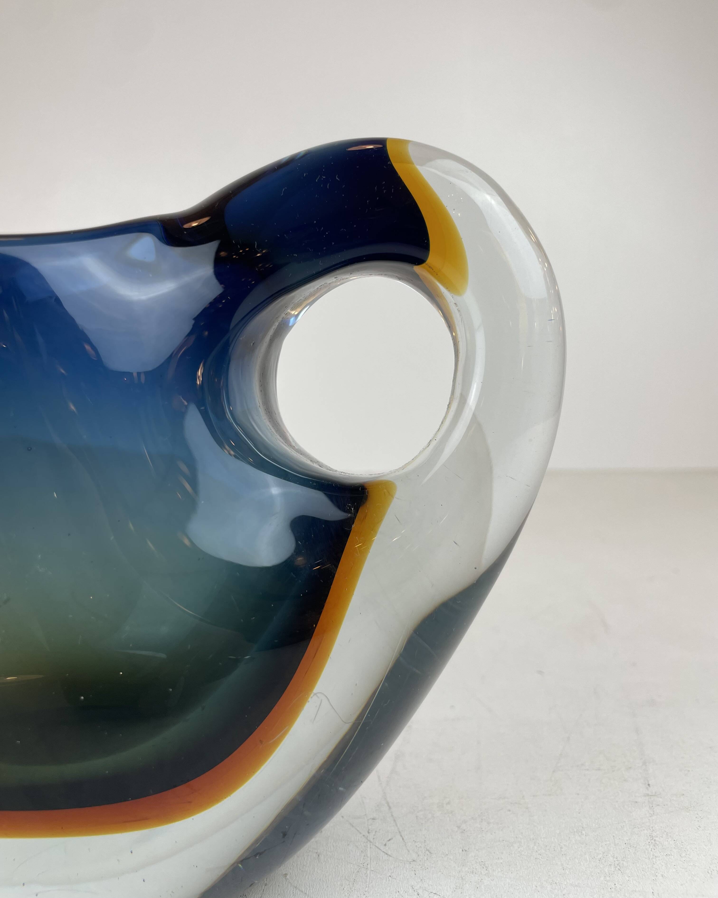 Sommerso Murano Glass Vase, att. to Flavio Poli for Seguso Vetri d’Arte, It