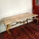 Table basse bronze doré et marbre