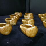 Set of 12 ceramic snail shells