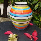 Vase à rayures vitaminées