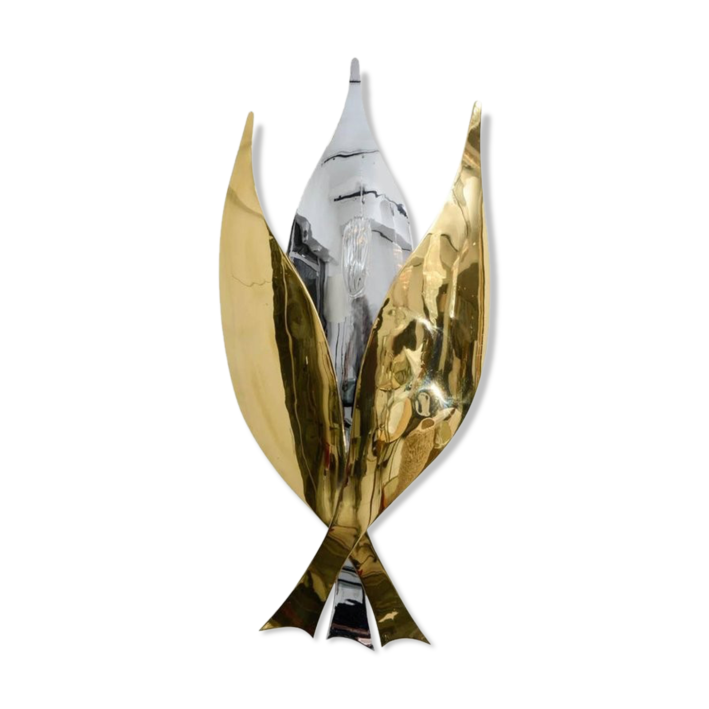 Applied brass by Henri Perrichaud single room around 1960