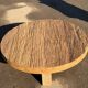 Handmade Rustic Oak Round Coffee Table | Solid Reclaimed Wood | Farmhouse L