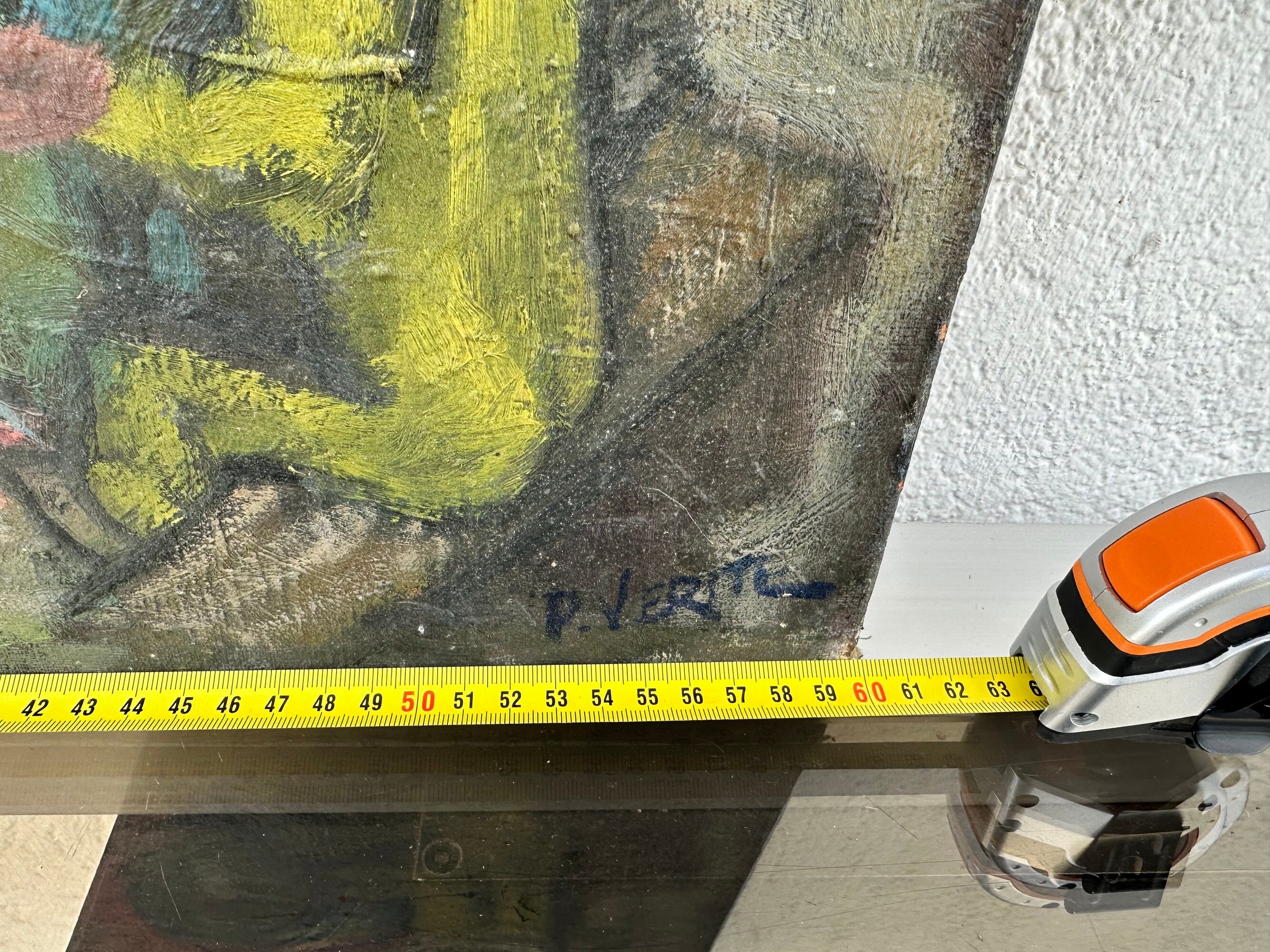 The Parade by Pierre Vérité, oil on canvas