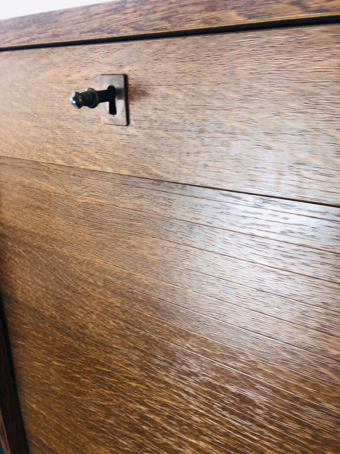 Filing cabinet with a curtain