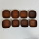 Lot de 8 ramequins  scandinave en teck