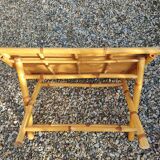 Vintage Banbou coffee table and folding stools