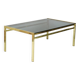 Table basse en verre et métal doré