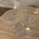Trio of vintage glass paste candlesticks