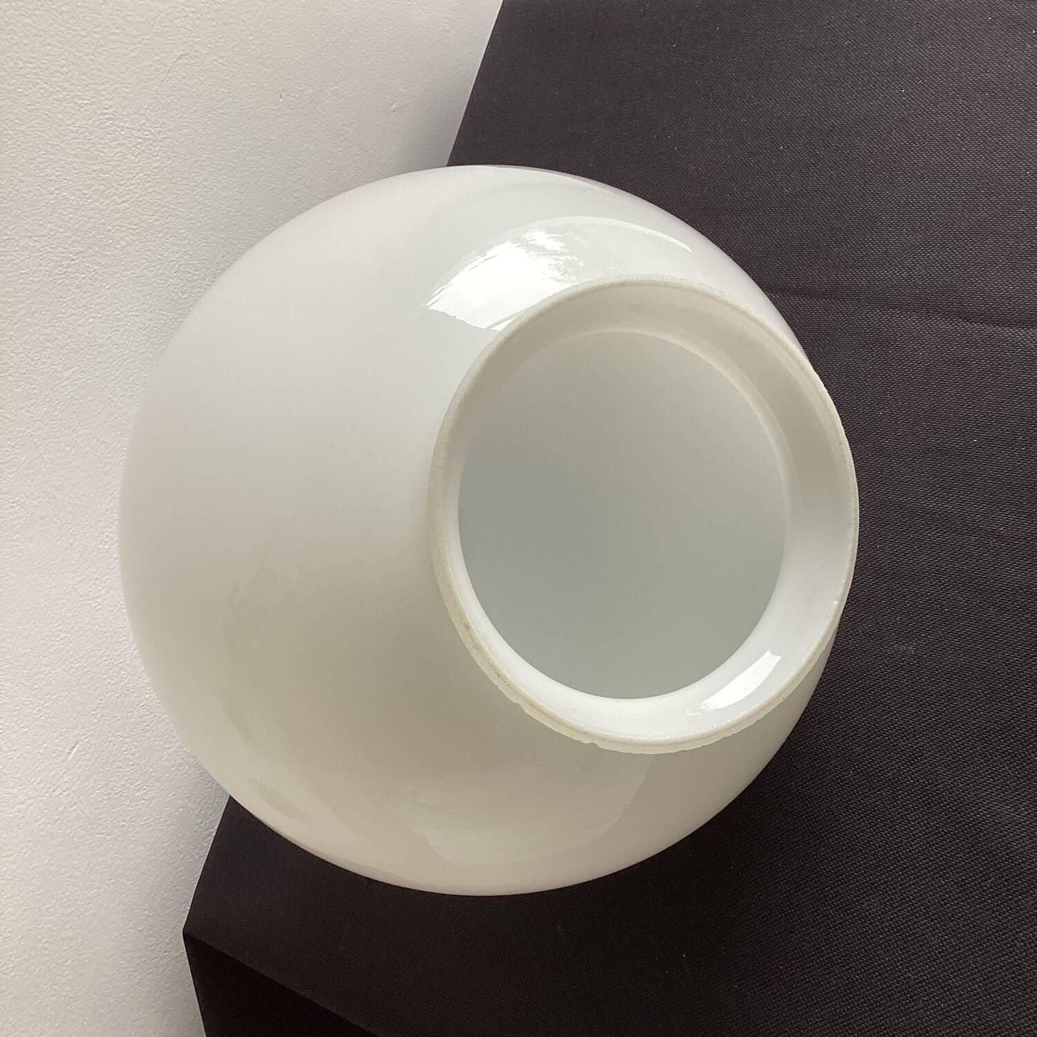 Opaline glass globe lampshade - vintage