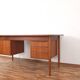 Mid-Century Danish Teak Desk by Gunnar Nielsen for Tibergaard, 1960s.