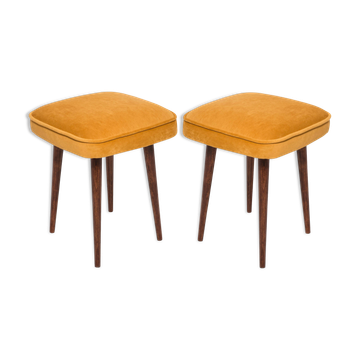 Set of two mustard yellow stools, Europe, 1960s